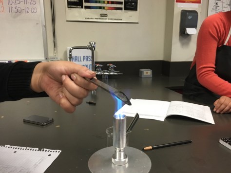 Conducting the flame test